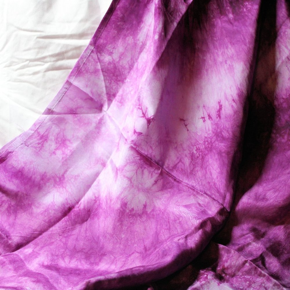 Plum Habotai Silk Infinity Scarf 36" by 20"